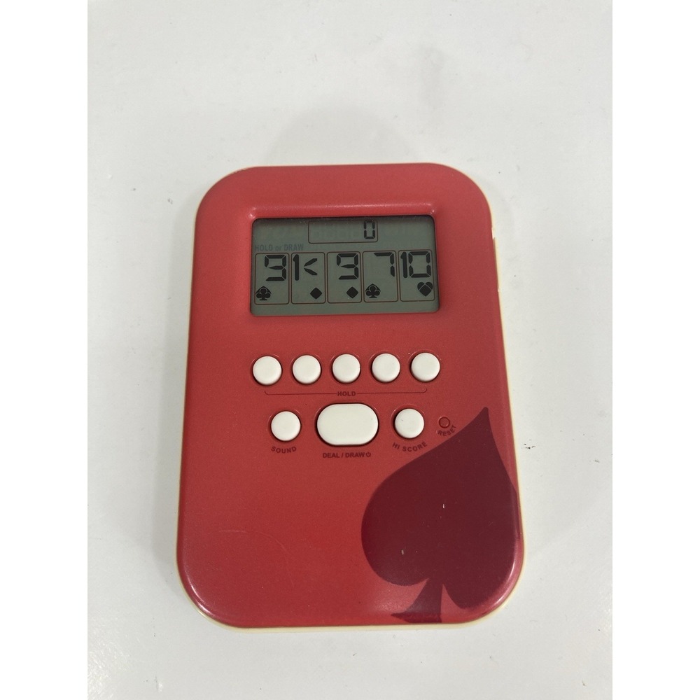 2008 Mattel Radica Lighted Poker‎ Handheld Electronic Travel Game w/ Sound Works